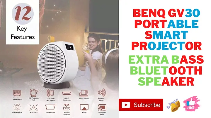 BenQ GV30 Portable Smart Projector | Bluetooth Speaker  | created by T.K. online shopping